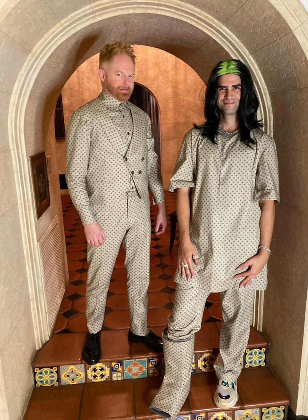 Jesse Tyler Ferguson and Justin Mikita as Billie Eilish and Finneas