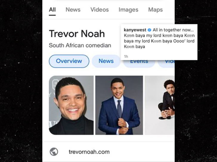 Kanye Hurls Racial Slur at Trevor Noah After Comedian Warns Kim Feud Could Turn Violent