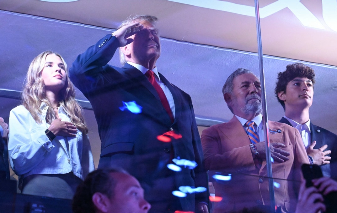 President Trump Watches Knicks-Spurs Game At Madison Square Garden 2026