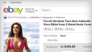 Farrah Abraham -- Used Sex Tape Bikini For Sale