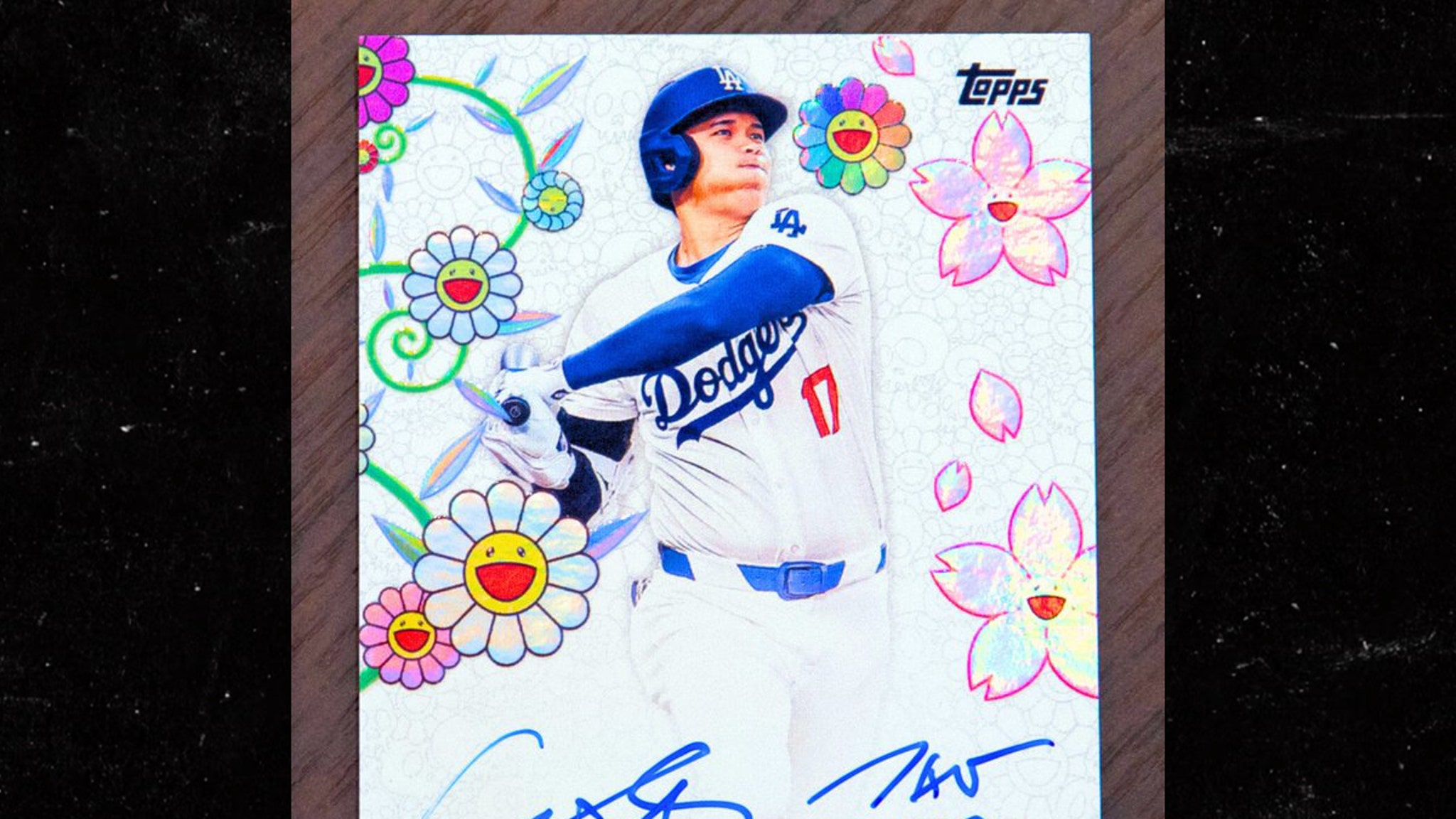 Shohei Ohtani, Takashi Murakami Sign Sports Cards Ahead of MLB