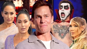 tom brady Charlotte flair, Bella Twins and WWE Wrestler Danhause getty comp