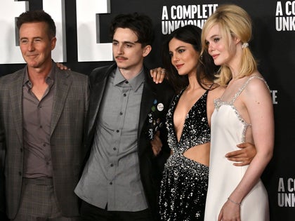 Edward Norton, Elle Fanning, Timothee Chalamet and Monica Barbaro At The Movie Premiere