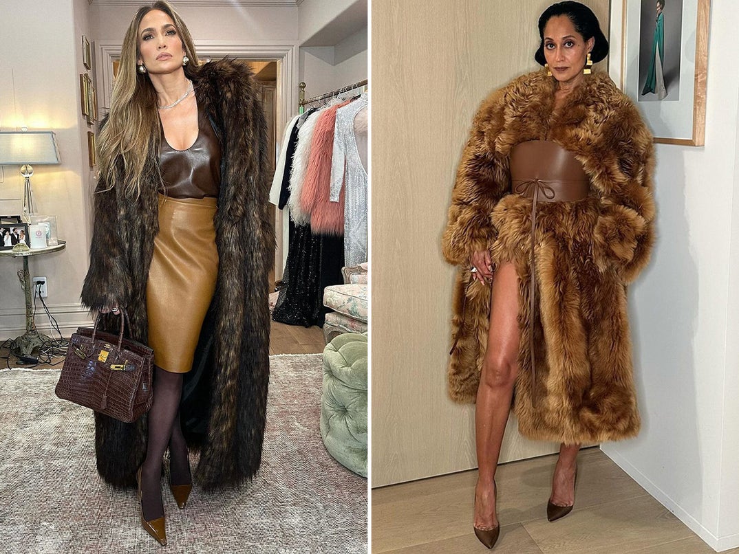 Jennifer Lopez vs. Tracee Ellis Ross -- Faux Fur Cuties Edition