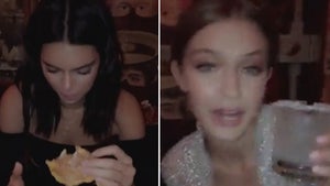 Kendall, Gigi and Bella -- Wings Off ... Pig Out!!! (VIDEO)