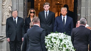 Donald Trump and Family Somber at Melania's Mom's Funeral
