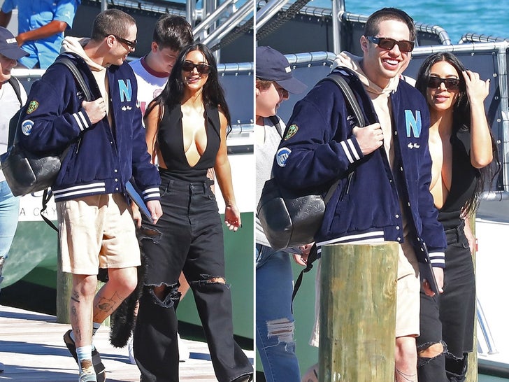 Kim Kardashian and Pete Davidson -- Boatin' In The Bahamas