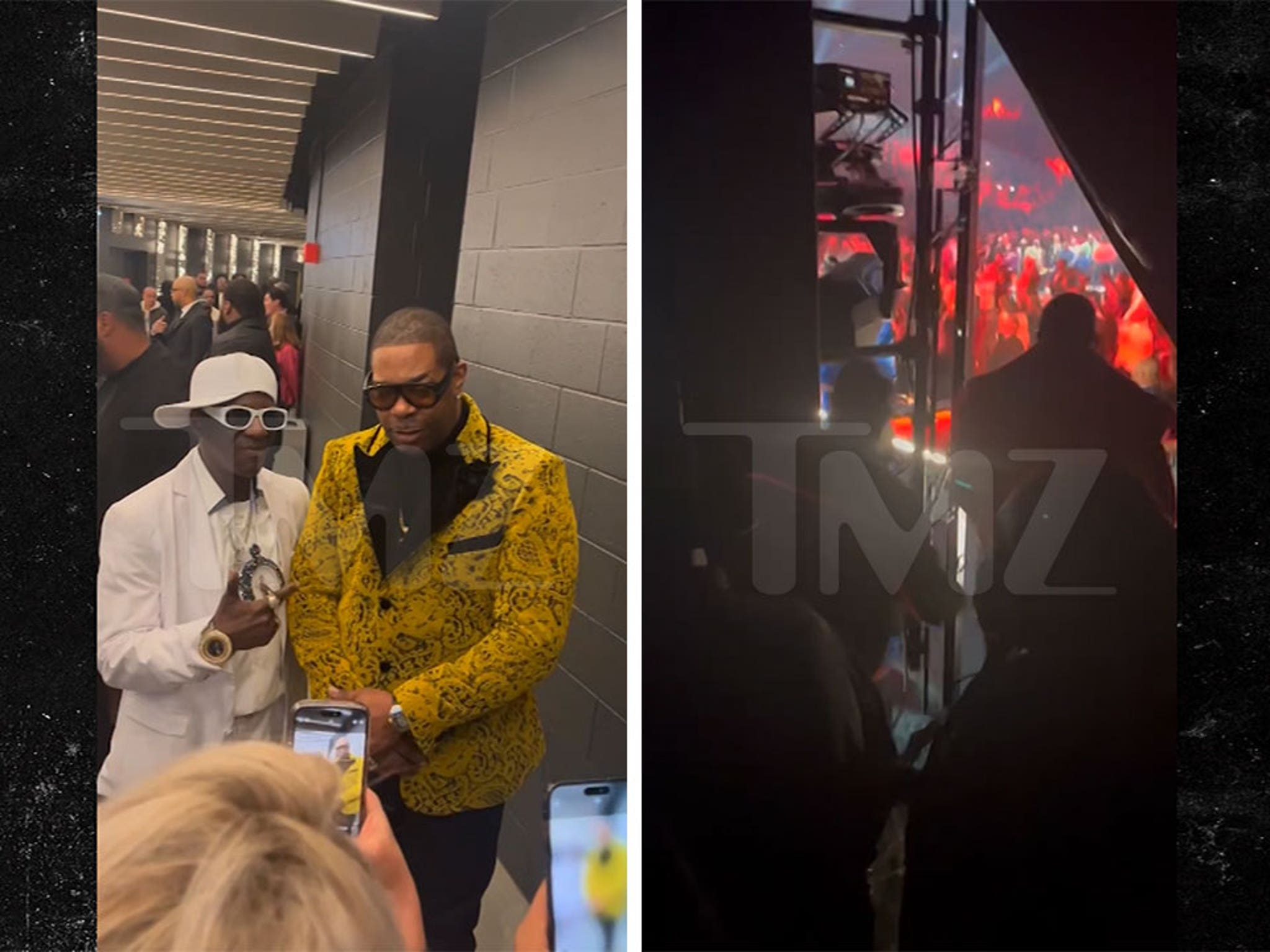 LL Cool J, Flavor Flav and Busta Rhymes Rapping Along Backstage at
