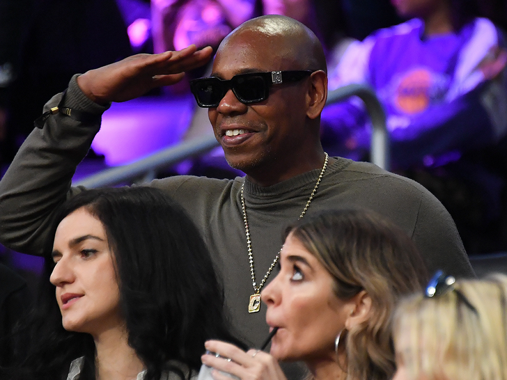 Dave Chappelle no jogo do Lakers
