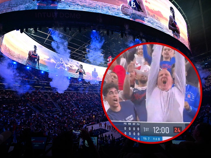 Clippers Host Inaugural Regular Season Game At intuit Dome, Owner Ballmer Goes Crazy