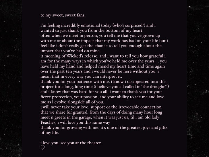 ariana grande thanks fans