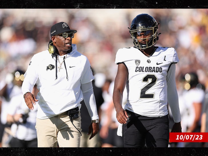 Deion Sanders and Shedeur Sanders Colorado buffalo