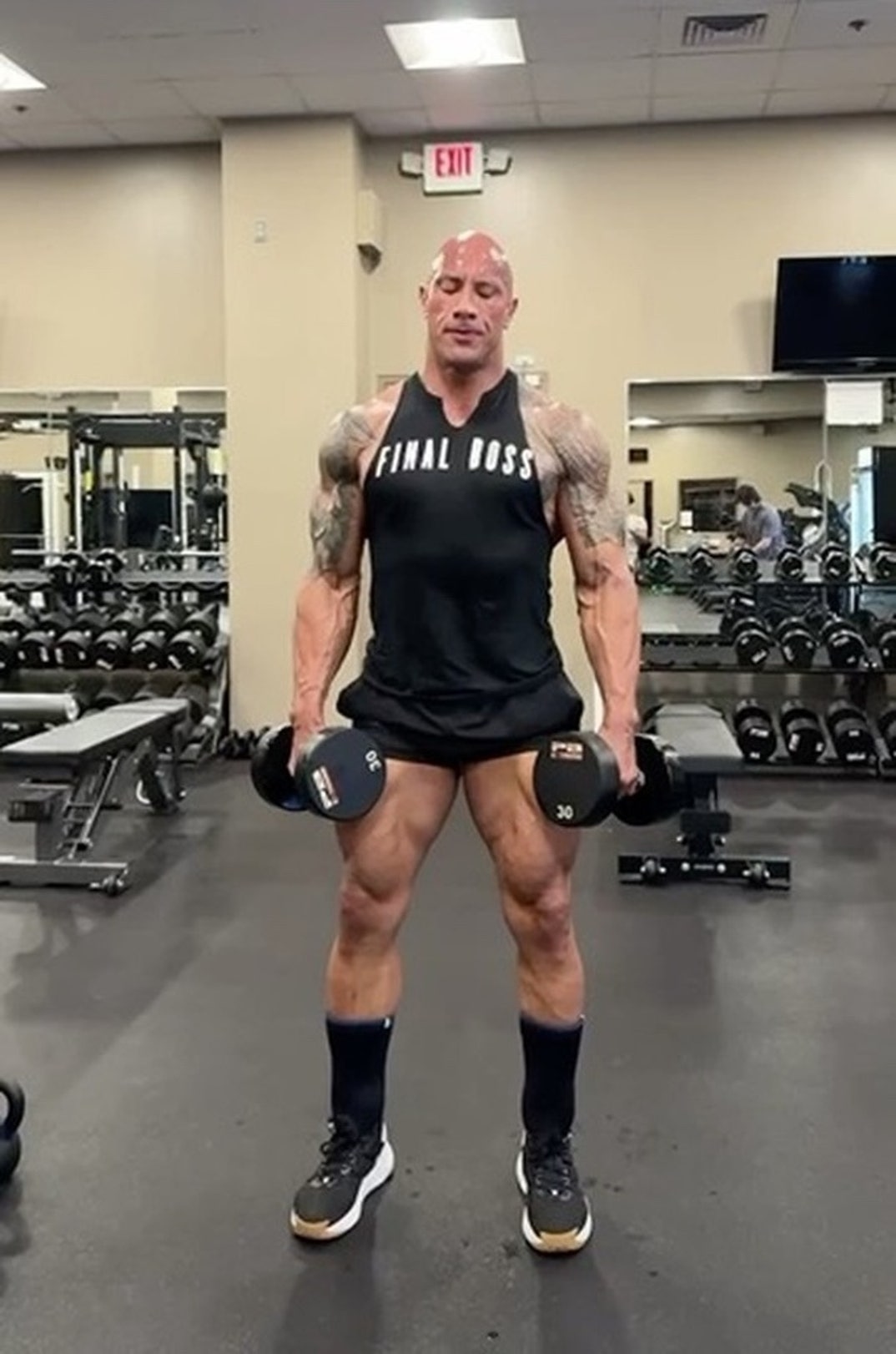 Dwayne Johnson Workout Shots 9