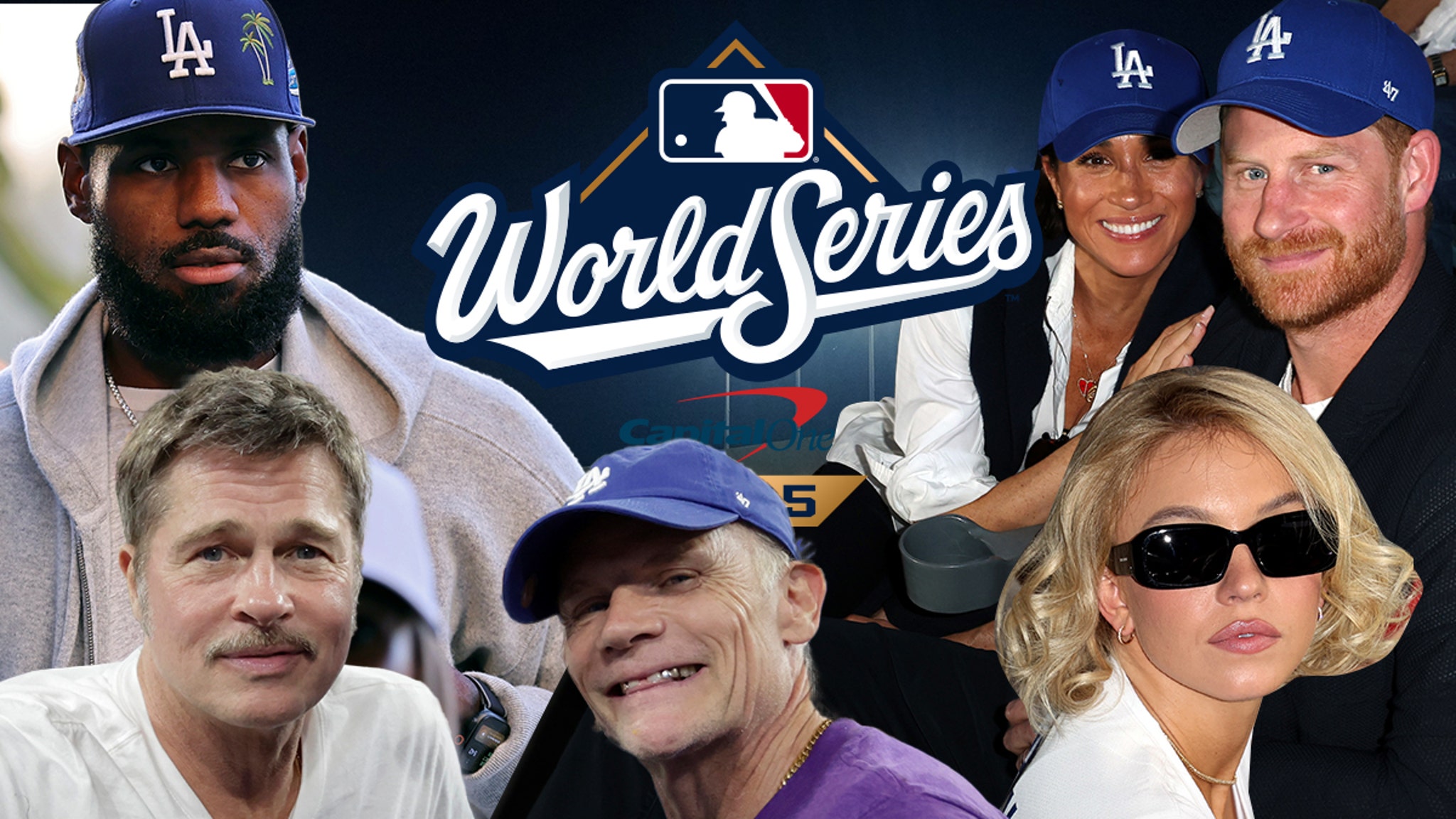 해리 왕자, 메건 마클, 브래드 피트 등 스타들이 월드시리즈 4차전에 참석했다. 해리 왕자, 메건 마클, 브래드 피트 등 스타들이 월드시리즈 4차전에 참석했다.