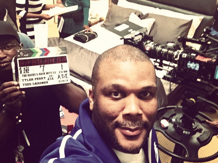 Tyler Perry Hard At Work