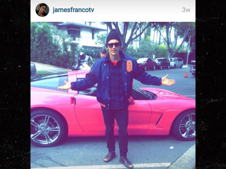 james franco with angelyne car