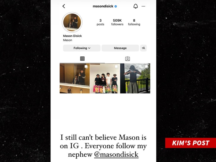 kim kardashian post about mason