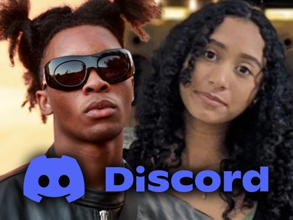 d4vd and celeste with a discord logo shutterstock comp