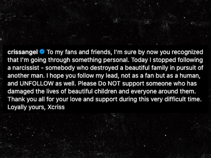 criss angel instagram sub