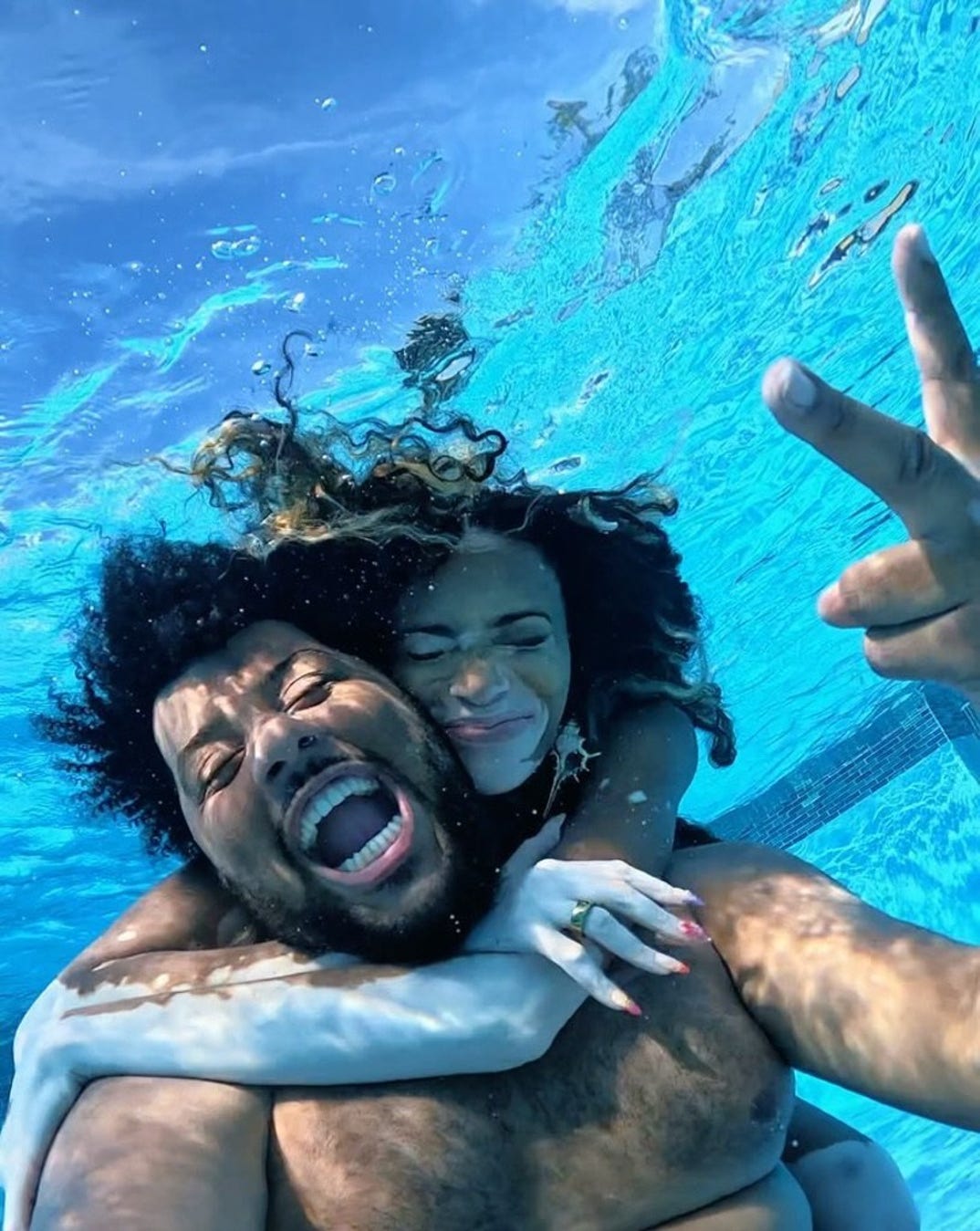 Jamie Bruce and Winnie Harlow