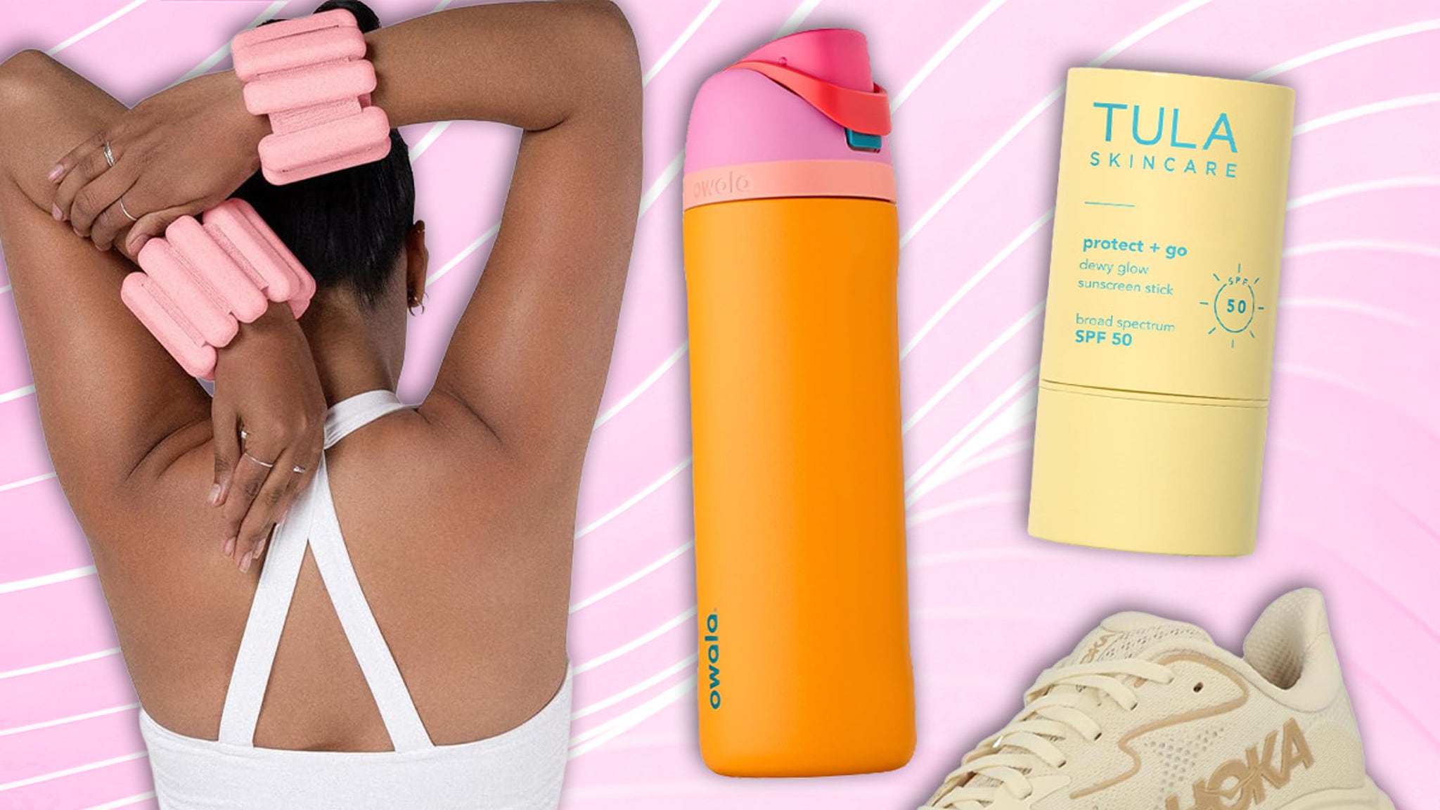 Hot Girl Walk Essentials: Shoes, Weights, Hydration, Sunblock