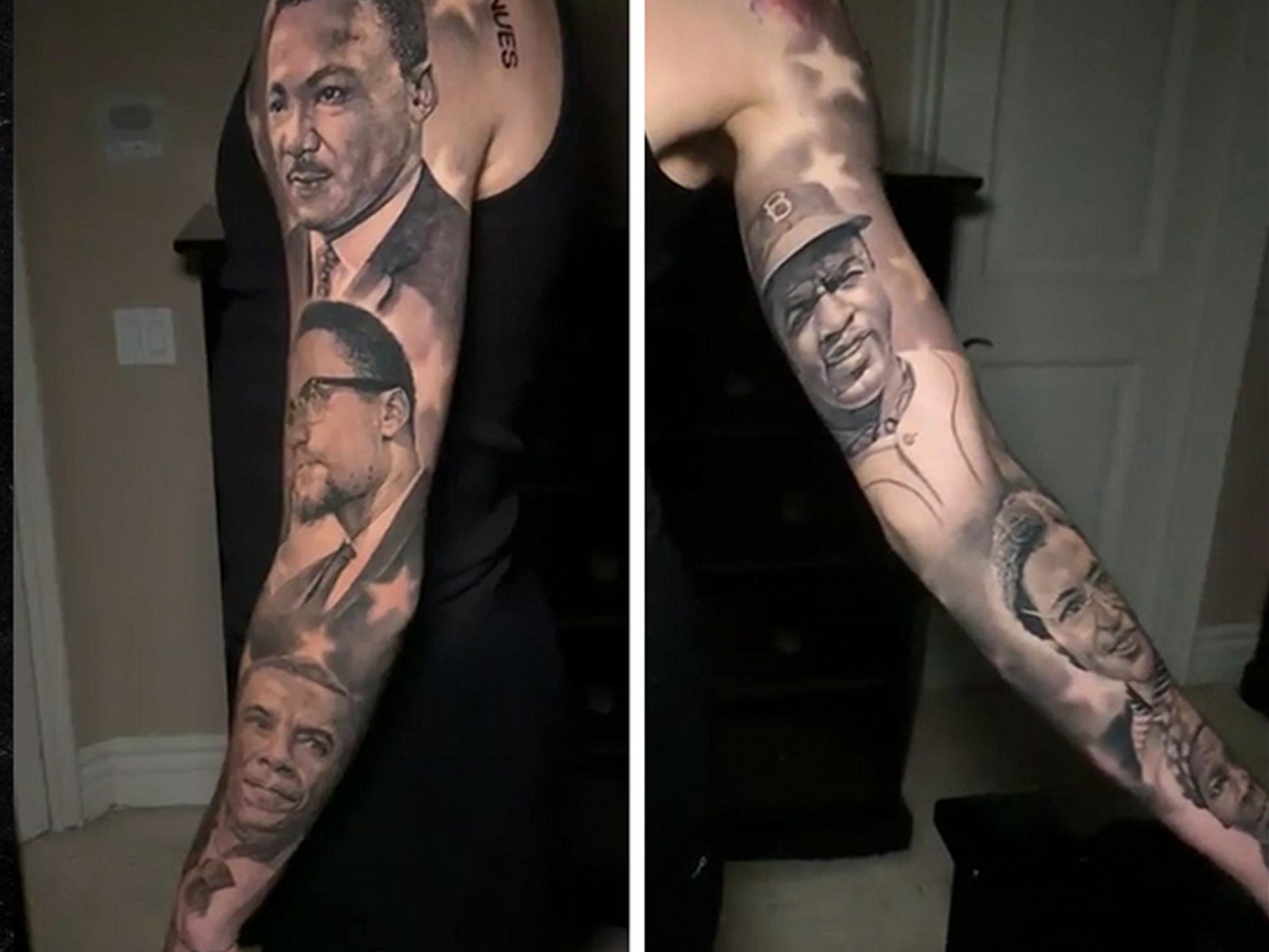 Lonzo Ball honors Obama MLK in tattoo sleeve of African American icons   Sports Illustrated