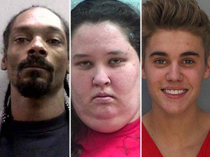 Celebrity mug shots