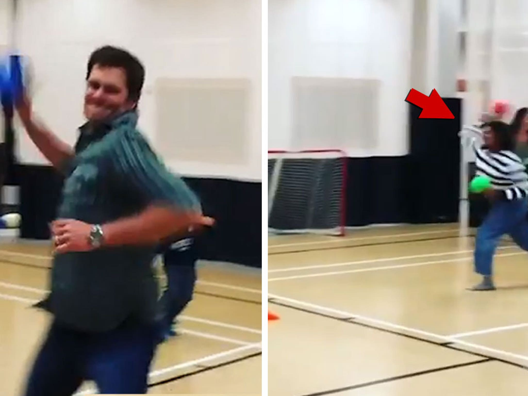 Patriots' Tom Brady posts video of crazy family dodgeball game: 'Face shots  count' 