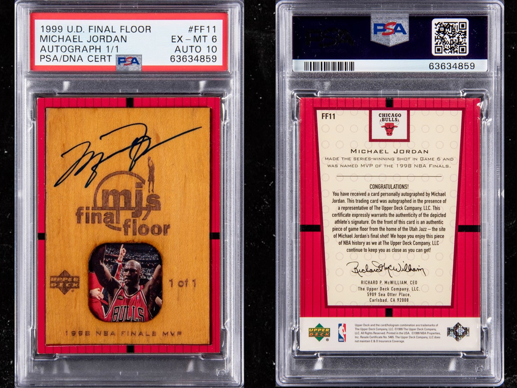 Michael Jordan Autographed Court Card Hits Auction, Could Fetch