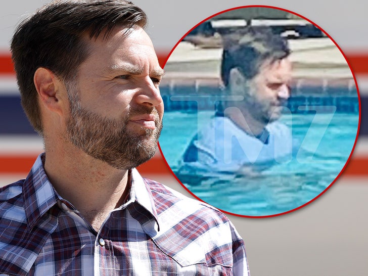 J.D Vance Goes Swimming with Shirt On at Luxury La Jolla Hotel