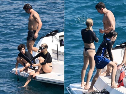Orlando Bloom goes snorkeling with son Flynn and mystery woman LAUNCH