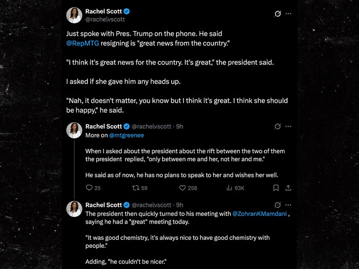 Marjorie Taylor Green Donald Trump Rachel Scott Tweet x