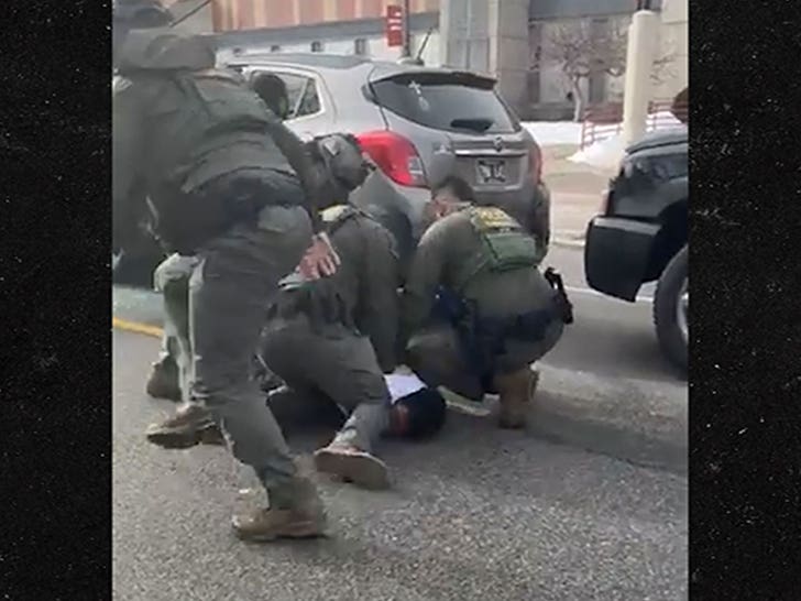 ICE Agent Knees Man In Face