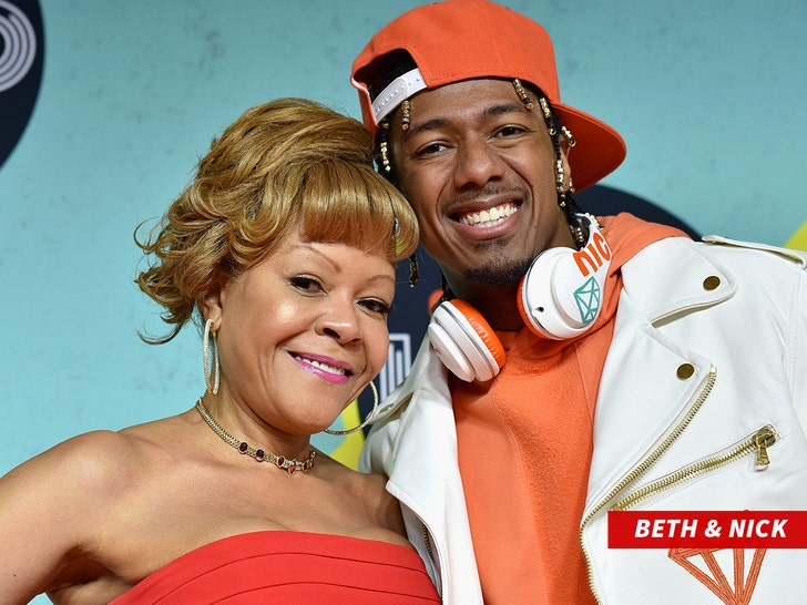 sub nick cannon and his mom Beth Gardner getty