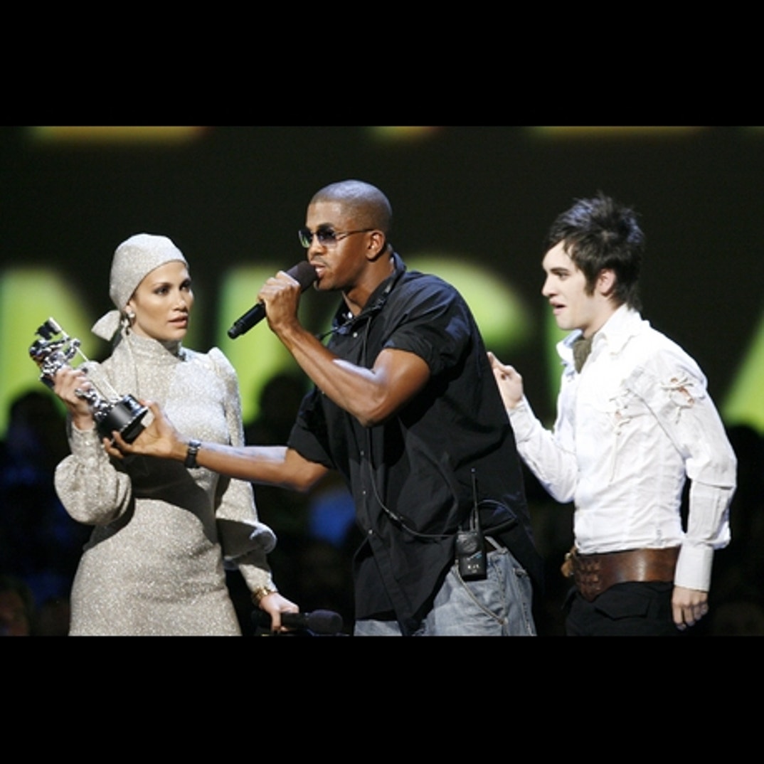 Jennifer Lopez announced Video of the Year and a man jumped from the audience and took the microphone. (2006)