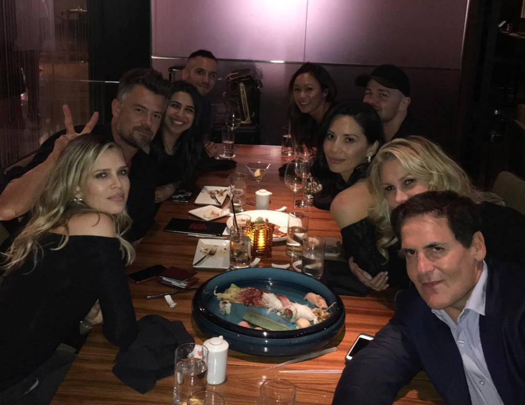 Josh Duhamel, Mark Cuban, and Olivia Munn