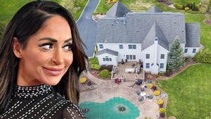 Angelina Pivarnick Beside An Aerial Of Her New Jersey Home