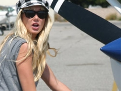 Kim Stewart takes flying lessons