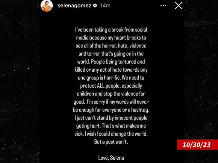Comentário de Selena Gomez