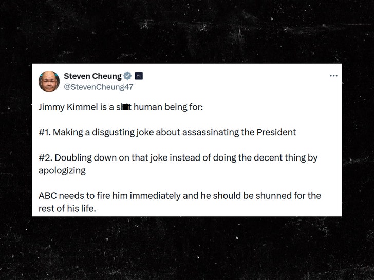 steven cheung on donald trump jimmy kimmel x 1