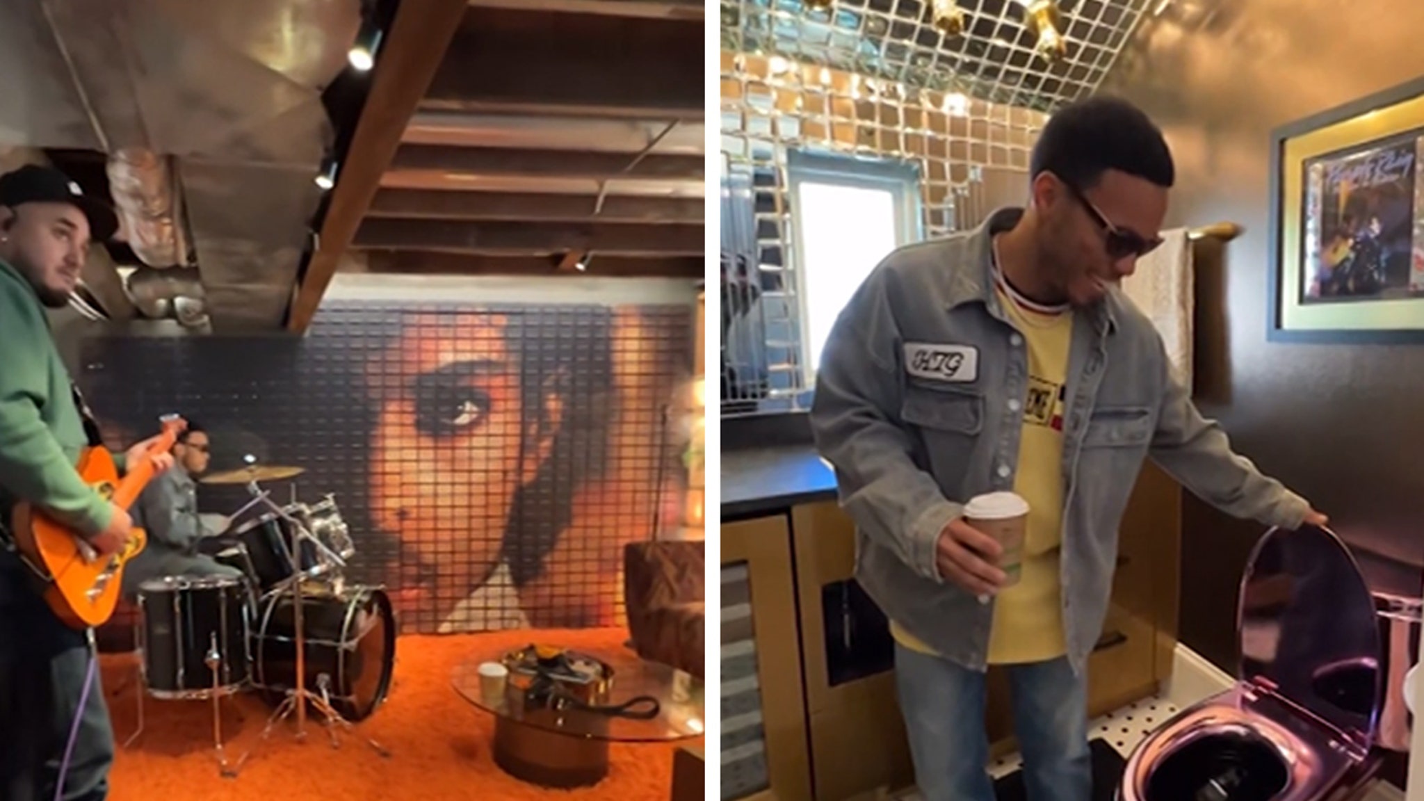 Anderson .Paak Sits on Toilet, Tries on Jewelry at Prince Purple Rain House Airbnb