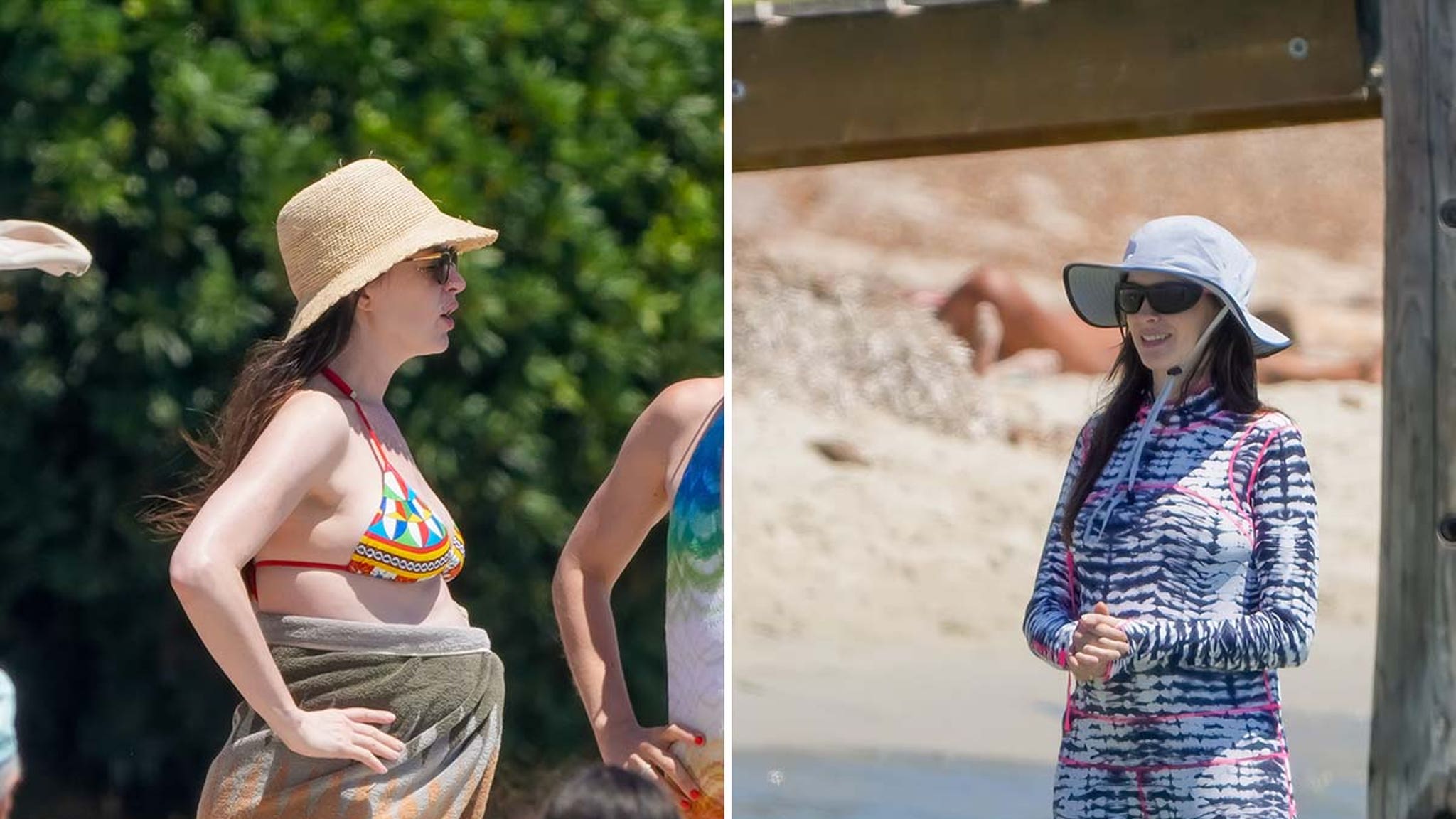 Anne Hathaway Sports Apparent Baby Bump During Saint-Tropez Getaway