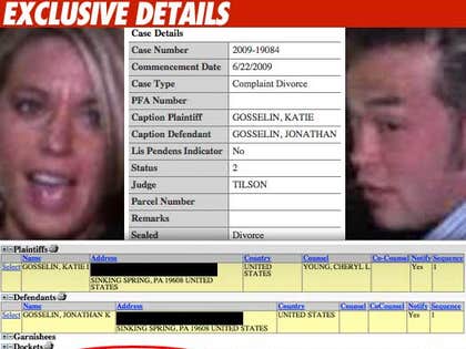 Jon and Kate Gosselin divorce papers