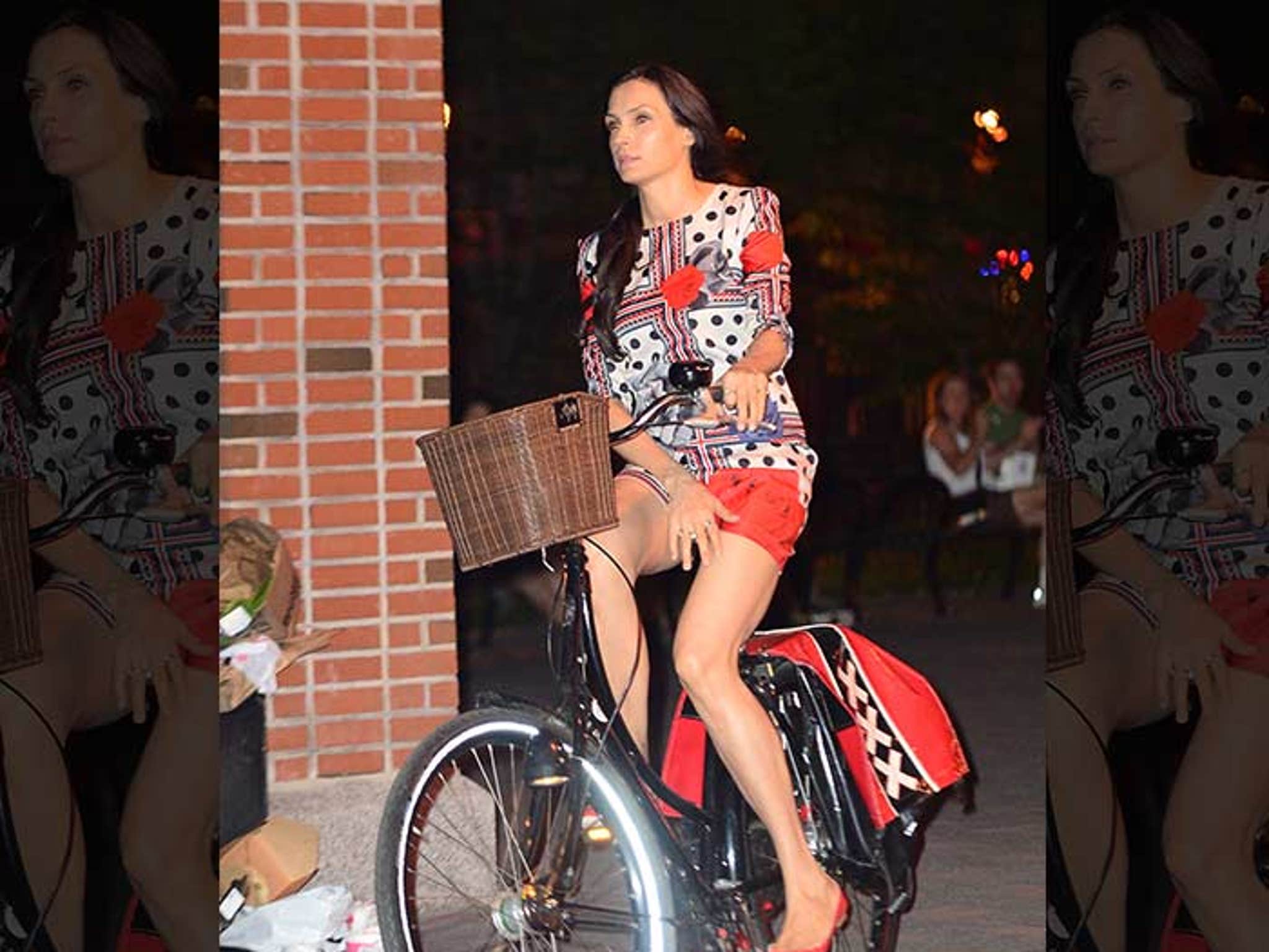 Famke Janssen -- The Bicycle Crotch Conundrum