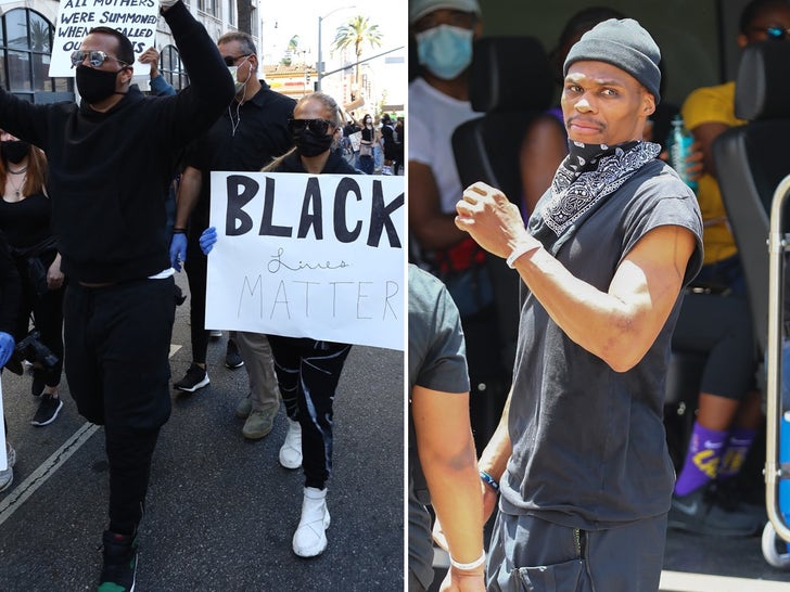 Celebrities March in Black Live Matter Protest in L.A.