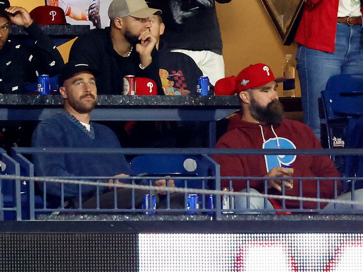 Travis Kelce Hits Phillies Game With Brother Jason, No Taylor Swift In ...