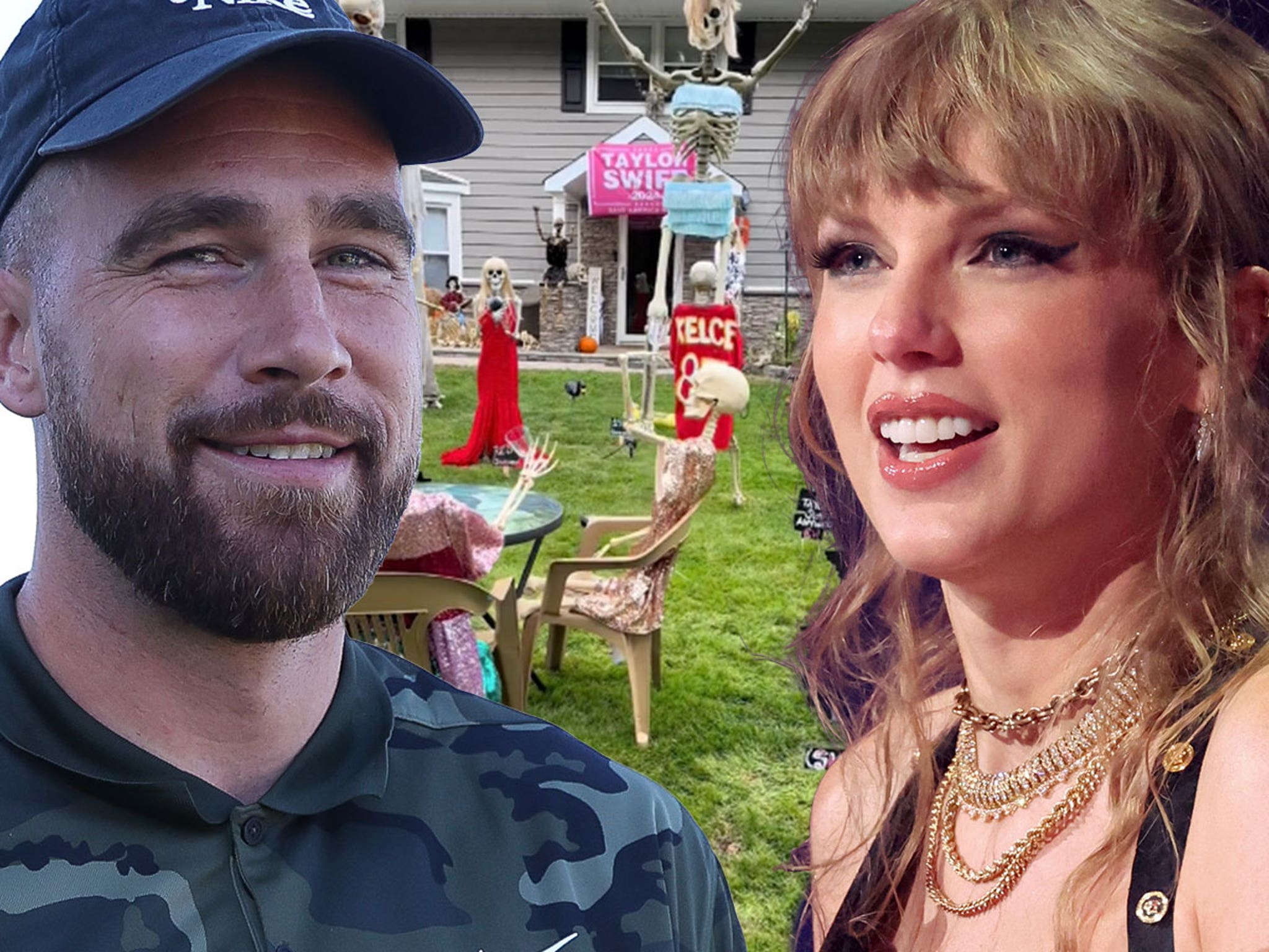 Taylor Swift fan dresses up Halloween decorations as different Swift eras