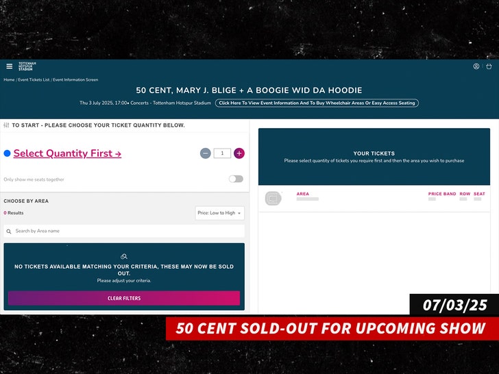 50 Cent Sold-Out For Upcoming Show 