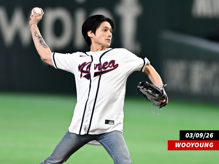 wooyoung at the world baseball classic game getty 1
