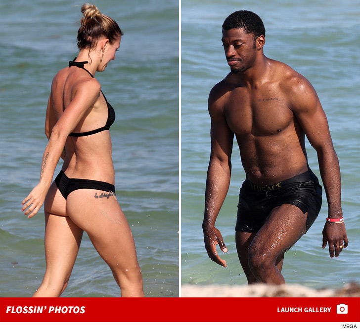 Robert Griffin III and Hot Wife Grete Tackle Miami Beach During Bye Week